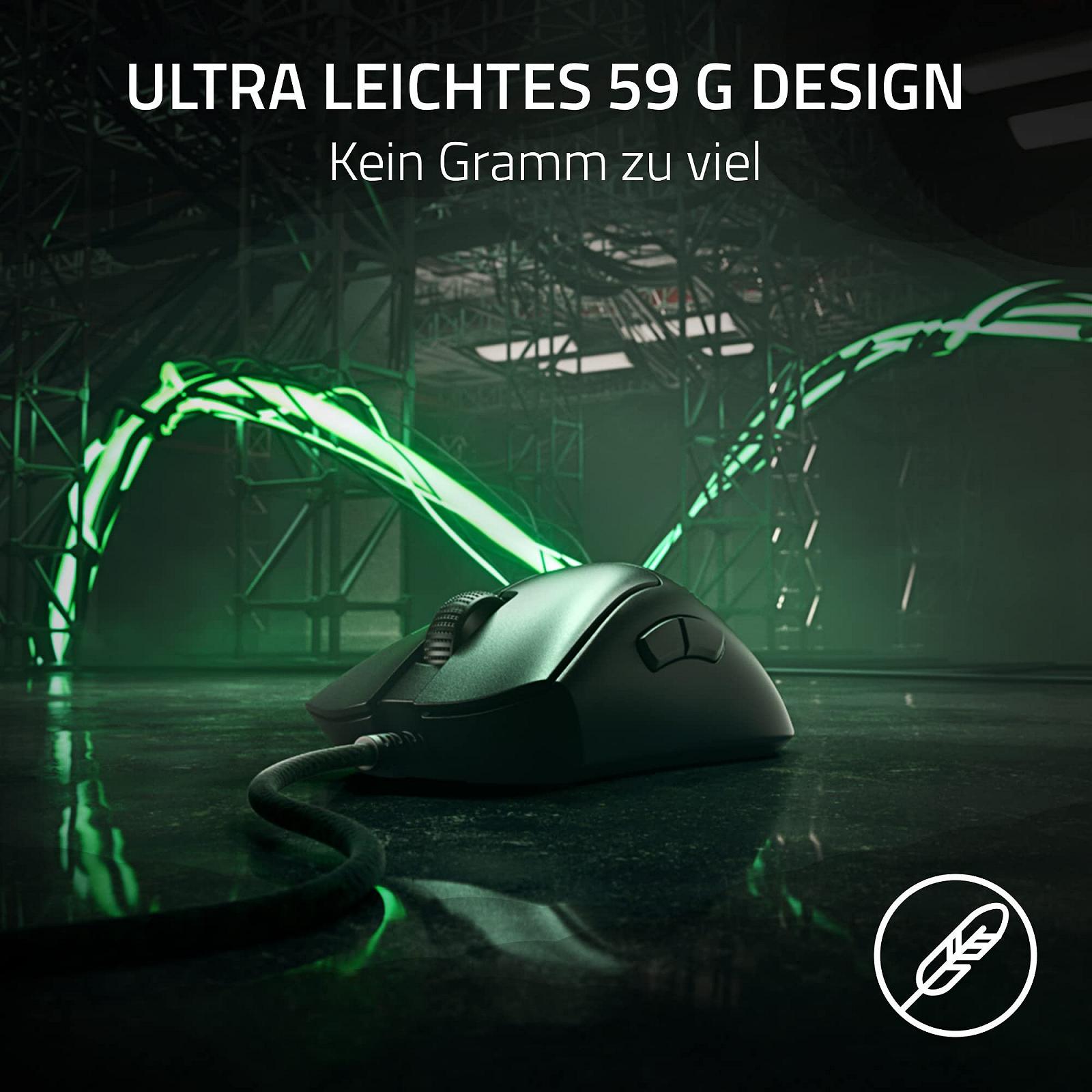 Мышь Razer DeathAdder V3 Esports Эргономичная (сверхлегкая конструкция 59 г, оптический сенсор 30K, оптический переключатель Gen-3, технология HyperPolling 8000 Гц, кабель Speedflex) Черный, фото №2