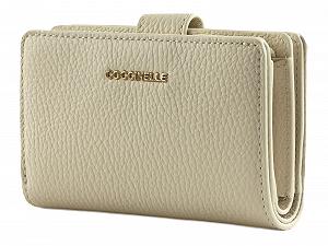 Кошелек Coccinelle Metallic Soft Mini Кожа Grained Белый - Фото 1