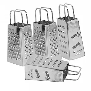 Терка Ipetboom четырехсторонняя для сыра и овощей с эргономичной ручкой и стабильным основанием. - Фото 1