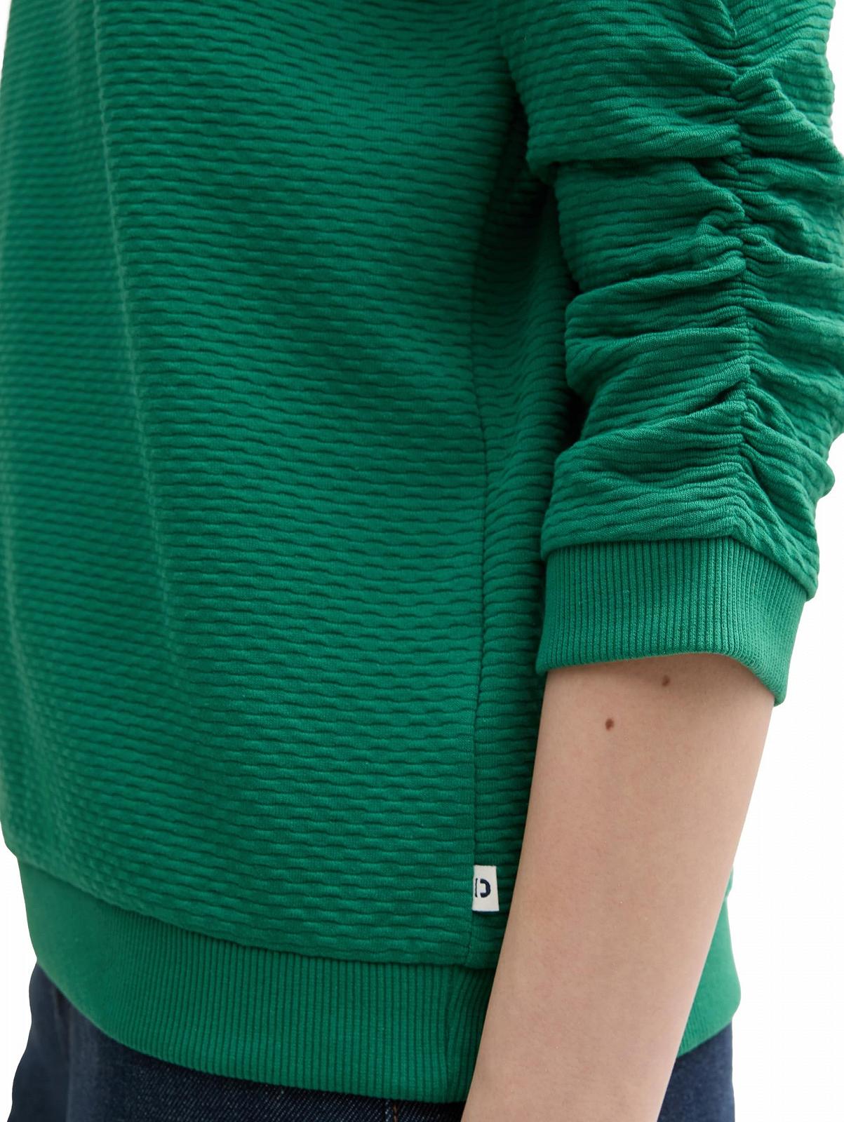 Женская Толстовка Tom Tailor Denim C оборками на рукавах и структурой, фото №5