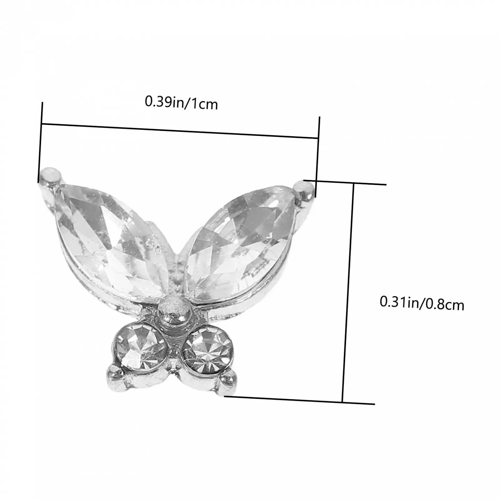 Украшения для ногтей Бабочки FRCOLOR 60 шт., фото №7