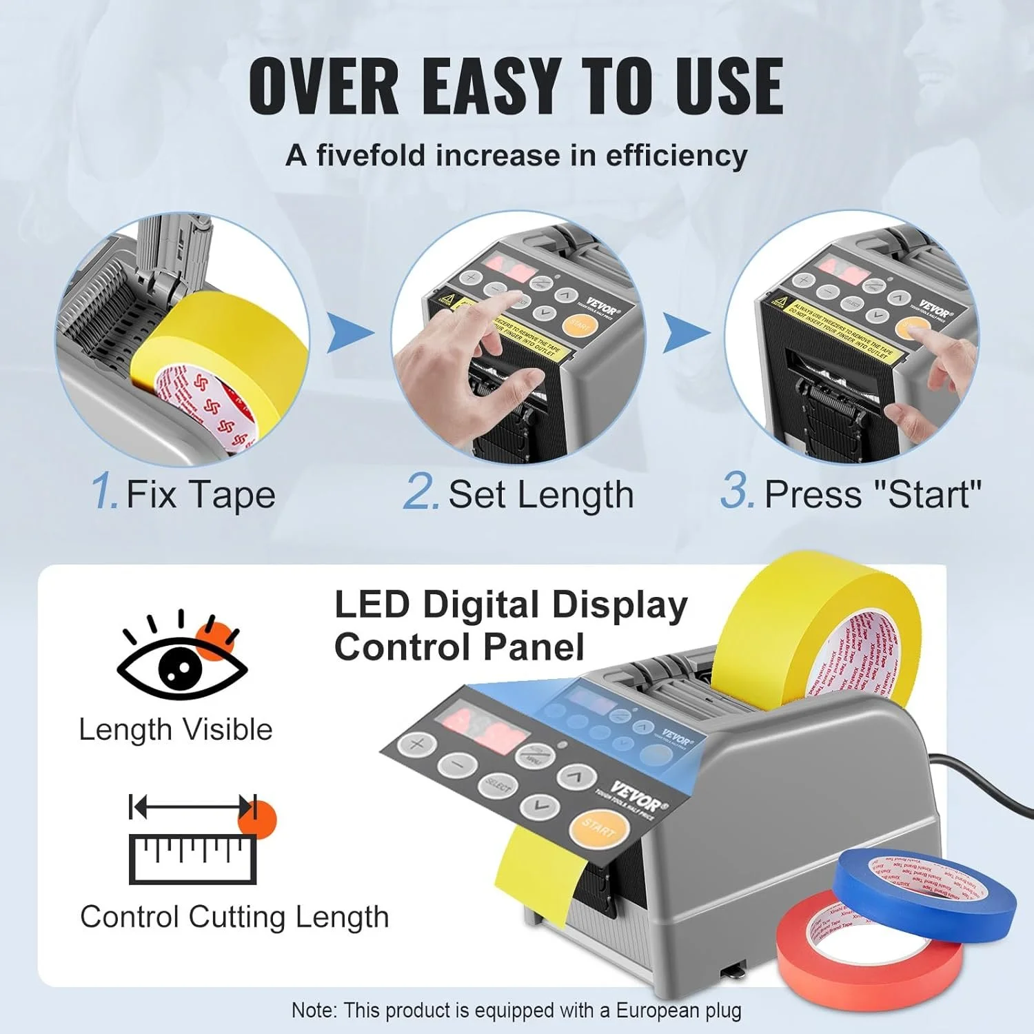 Автоматический дозатор ленты VEVOR AT-60 / 25 Вт / 200 мм/с / Серый, фото №6 Автоматический дозатор ленты VEVOR AT-60 / 25 Вт / 200 мм/с / Серый, фото №6