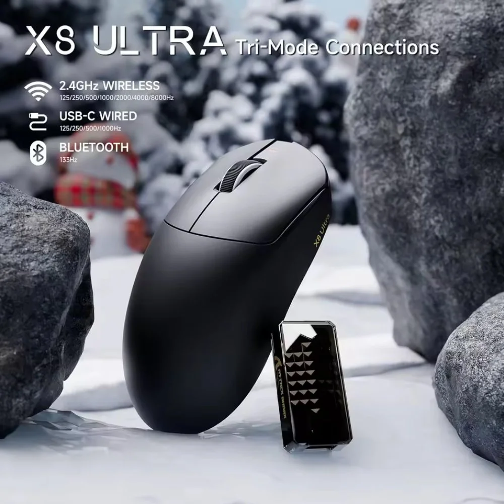 Миша Attack Shark X8 Ultra PAW3950Max 42000DPI 750IPS 60G 8000Hz Black, фото №4 Миша Attack Shark X8 Ultra PAW3950Max 42000DPI 750IPS 60G 8000Hz Black, фото №4