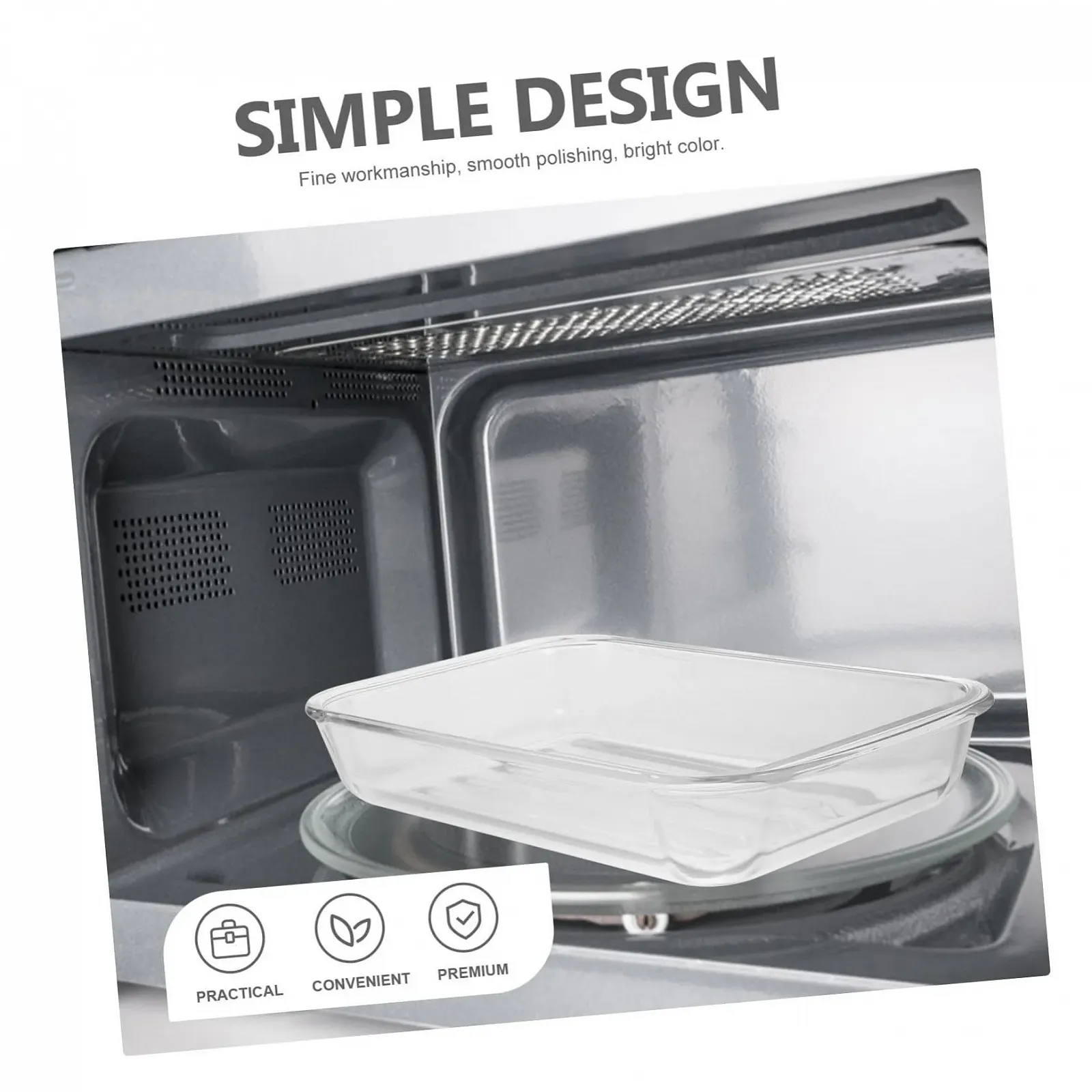 Форма для запекания Toyvian жаростойкое стекло прямоугольная большая, фото №5 Форма для запекания Toyvian жаростойкое стекло прямоугольная большая, фото №5