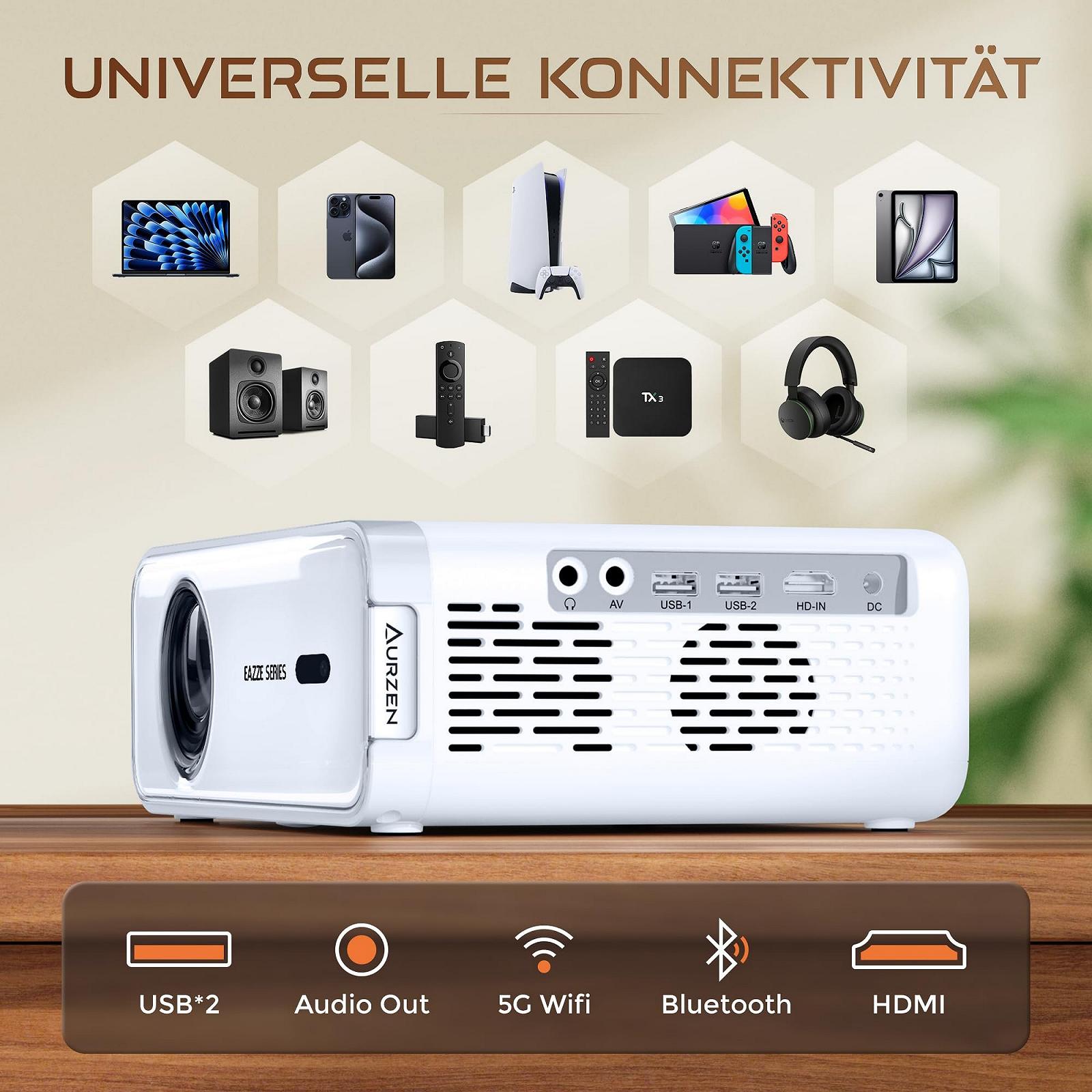 Проектор Aurzen Eazze D1 Smart Projector Home Cinema з підтримкою 4K Full HD 1080P, NetfIix Official & DoIby Audio, фото №8