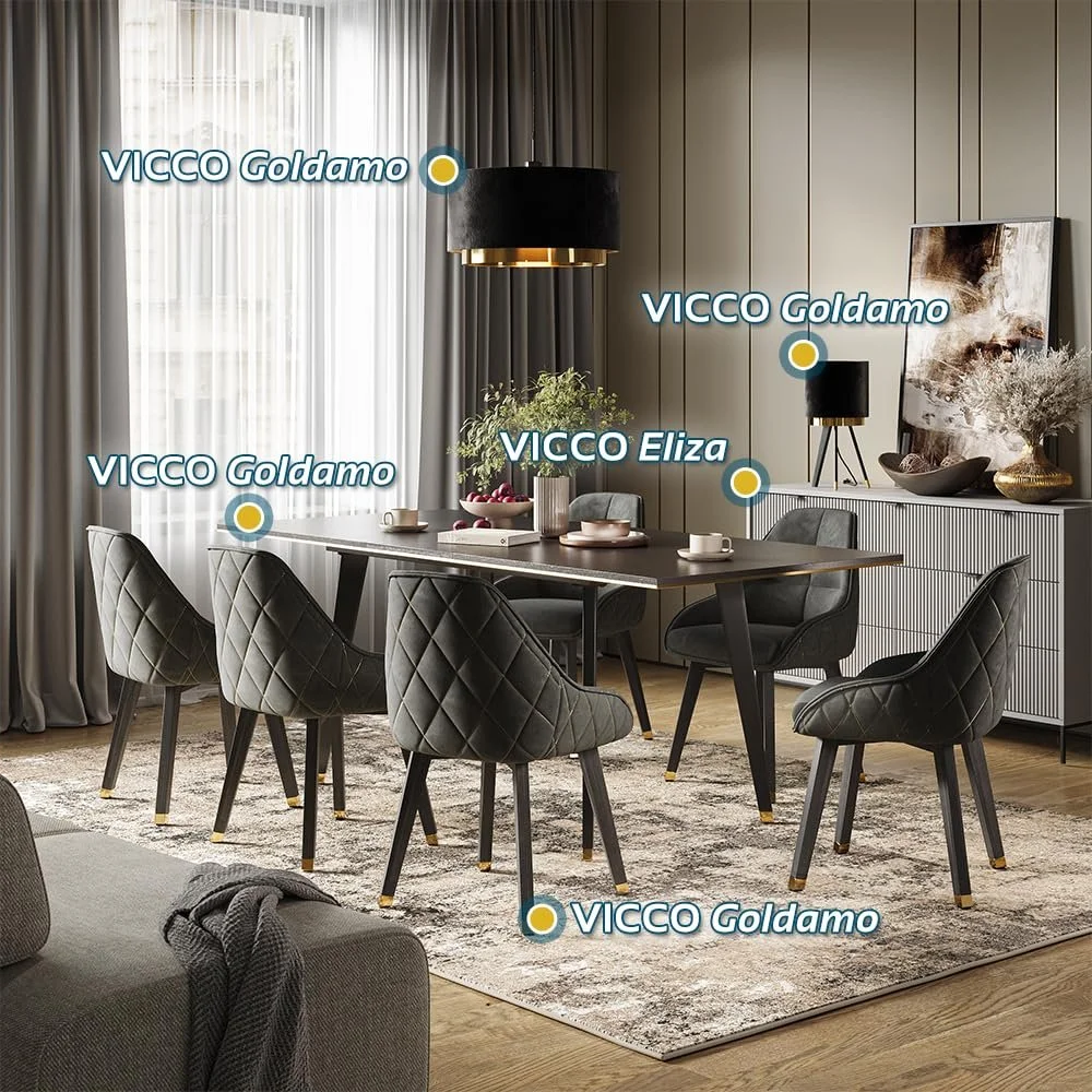 Настільна лампа Vicco Goldamo 23 x 46 см комплект із 2 шт. чорна, фото №4