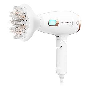 Фен Rowenta Ultimate Experience Massage 2200 Вт, с цифровым мотором, ионизацией, массажной насадкой, бело-медный - Фото 1
