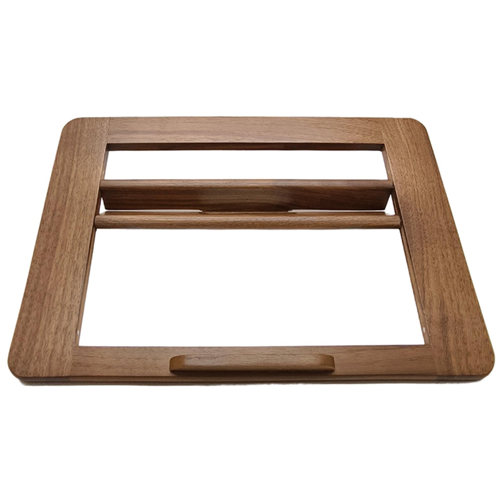 Подставка для ноутбука Регулируемая из дерева орех, складная вентилируемая основа для дома и путешествий, фото №3