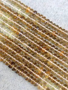 Круглые граненые бусины из натурального пивного кварца 3.5-4 мм, нить длиной 33 см, бусины из драгоценных камней для ожерелья и браслета synthetic.ua - Фото 1