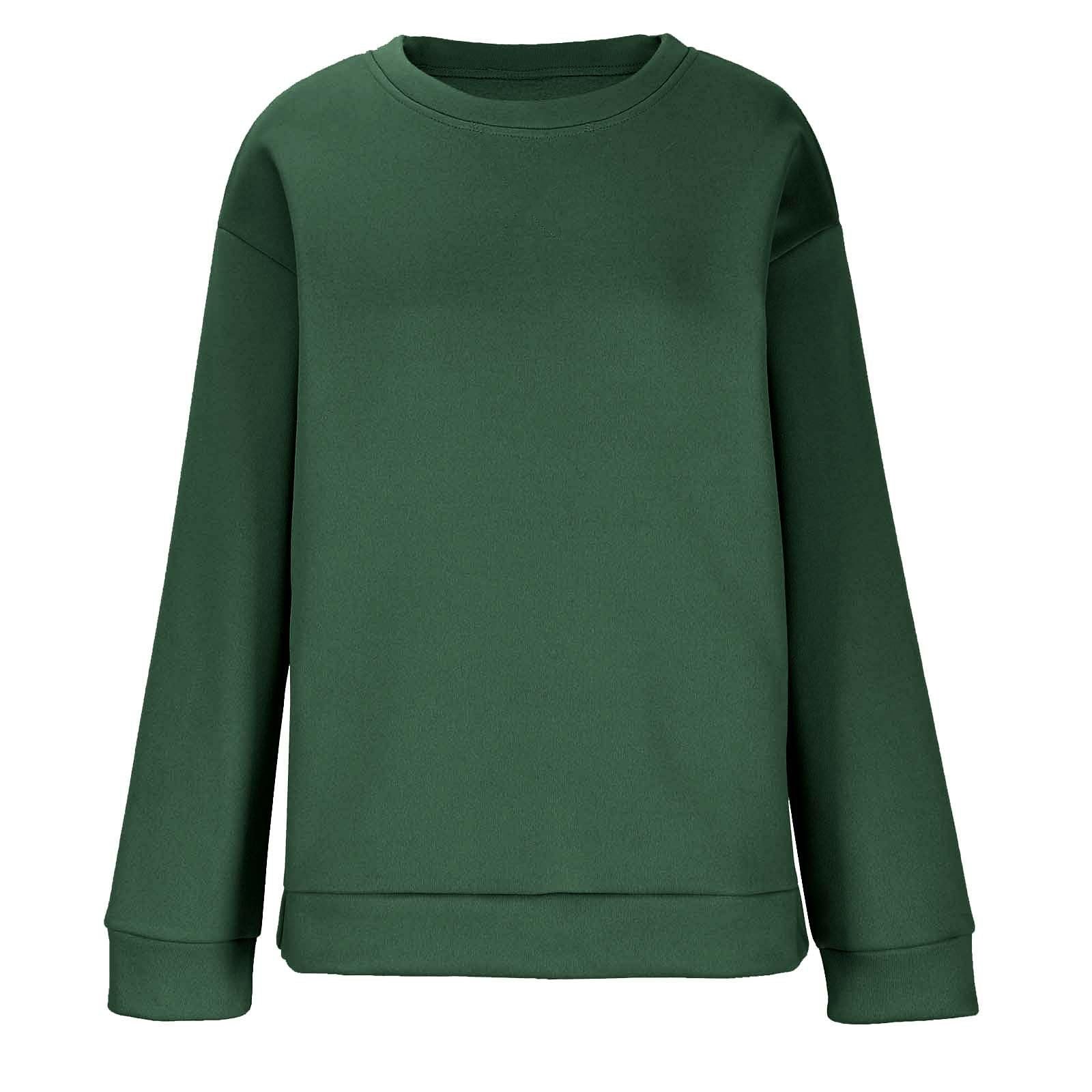 Женская Толстовка с круглым вырезом, длинными рукавами, однотонная, большого размера, классическая осенне-зимняя, свободная, элегантная блузка для спорта, тренажерного зала, повседневного стиля, фото №7