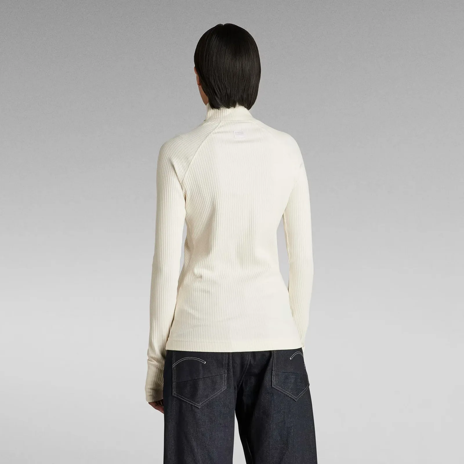 Жіночий топ G-Star RAW Rib Mock Slim Top - S, фото №3 Жіночий топ G-Star RAW Rib Mock Slim Top - S, фото №3