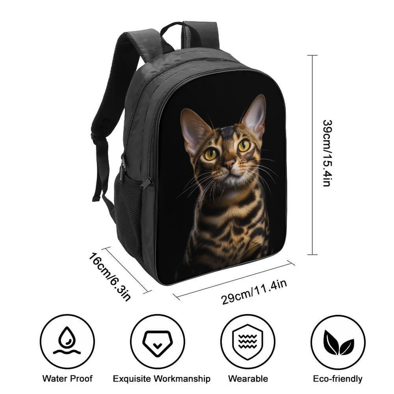 Рюкзак Школьный MXRMXR Cat для девочек подростков, для начальной школы, детский, повседневный, 40 x 28 x 16 см, Style-2, фото №2