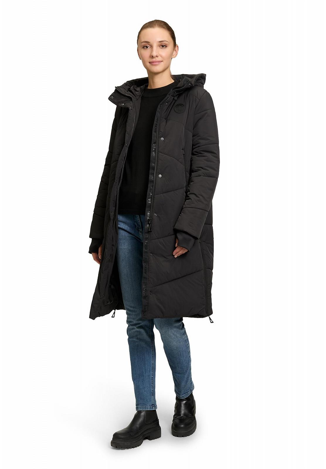 Жіноче пальто Amber & June стьобане з капюшоном, фото №4