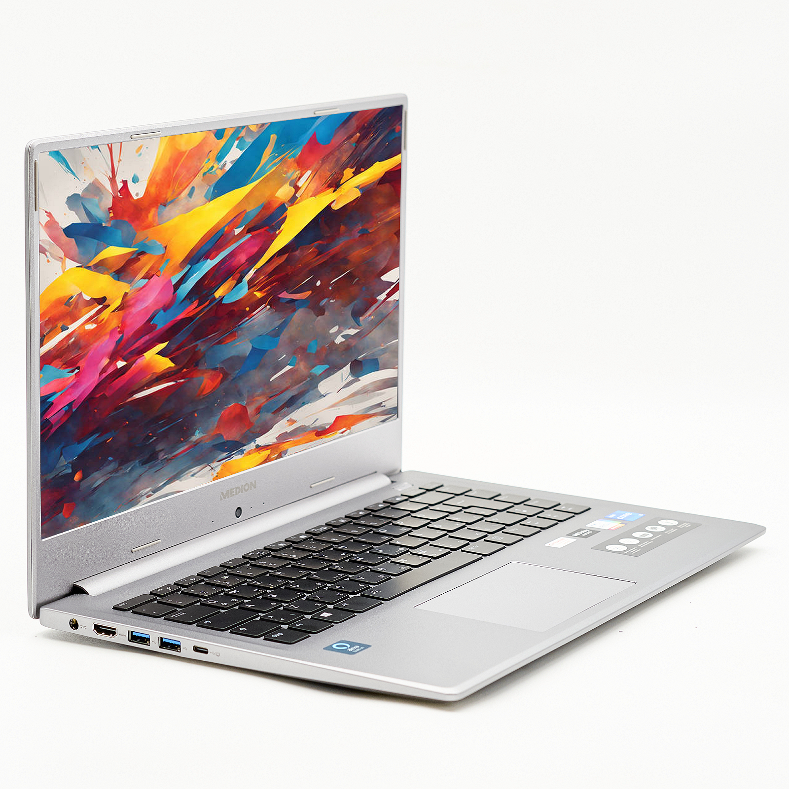 Ноутбук Medion Akoya S15449, 15.6 дюймов, Intel Core i5-1135G7, RAM 8 GB, SSD 512 GB, Intel Iris Xe Graphics, металлический, б/у, фото №3