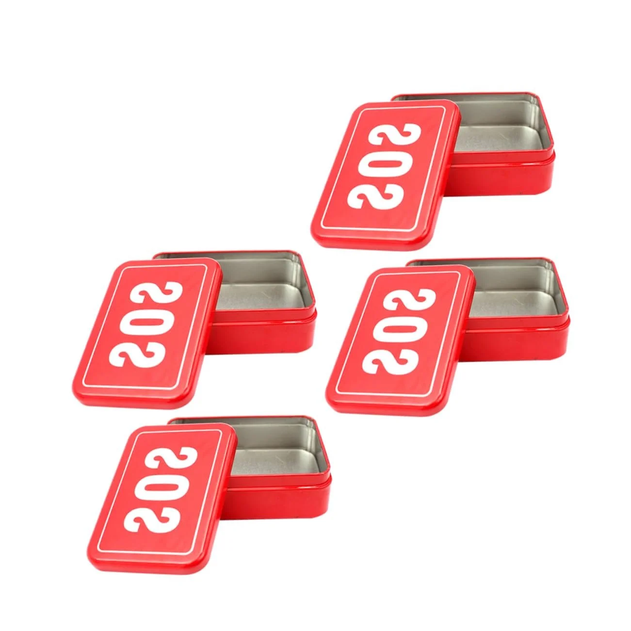 Ящик для інструментів Sosoport, 4 шт., для вулиці, маленький, портативний міні-контейнер, органайзер для зберігання, металевий, червоний, фото №1