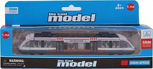 Игрушка Turbo Challenge Tram Die Cast Free-wheeling Vehicle Серая Металлическая synthetic.ua - Фото 1