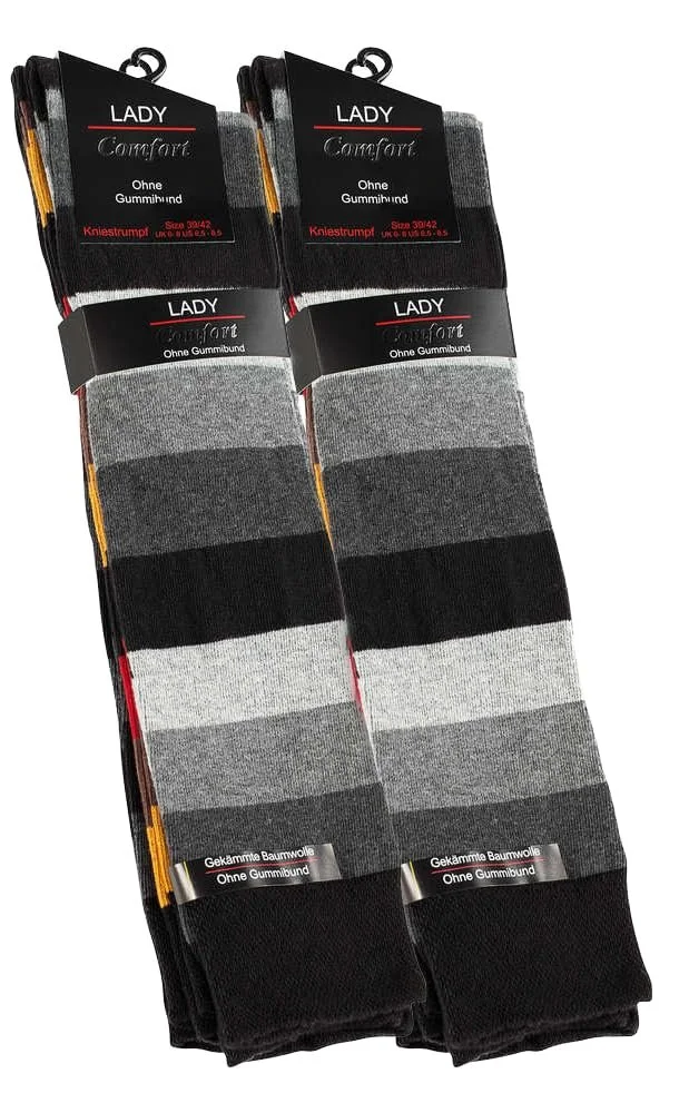 Жіночі гольфи в смужку, кольорові (6 пар), фото №2 Жіночі гольфи в смужку, кольорові (6 пар), фото №2