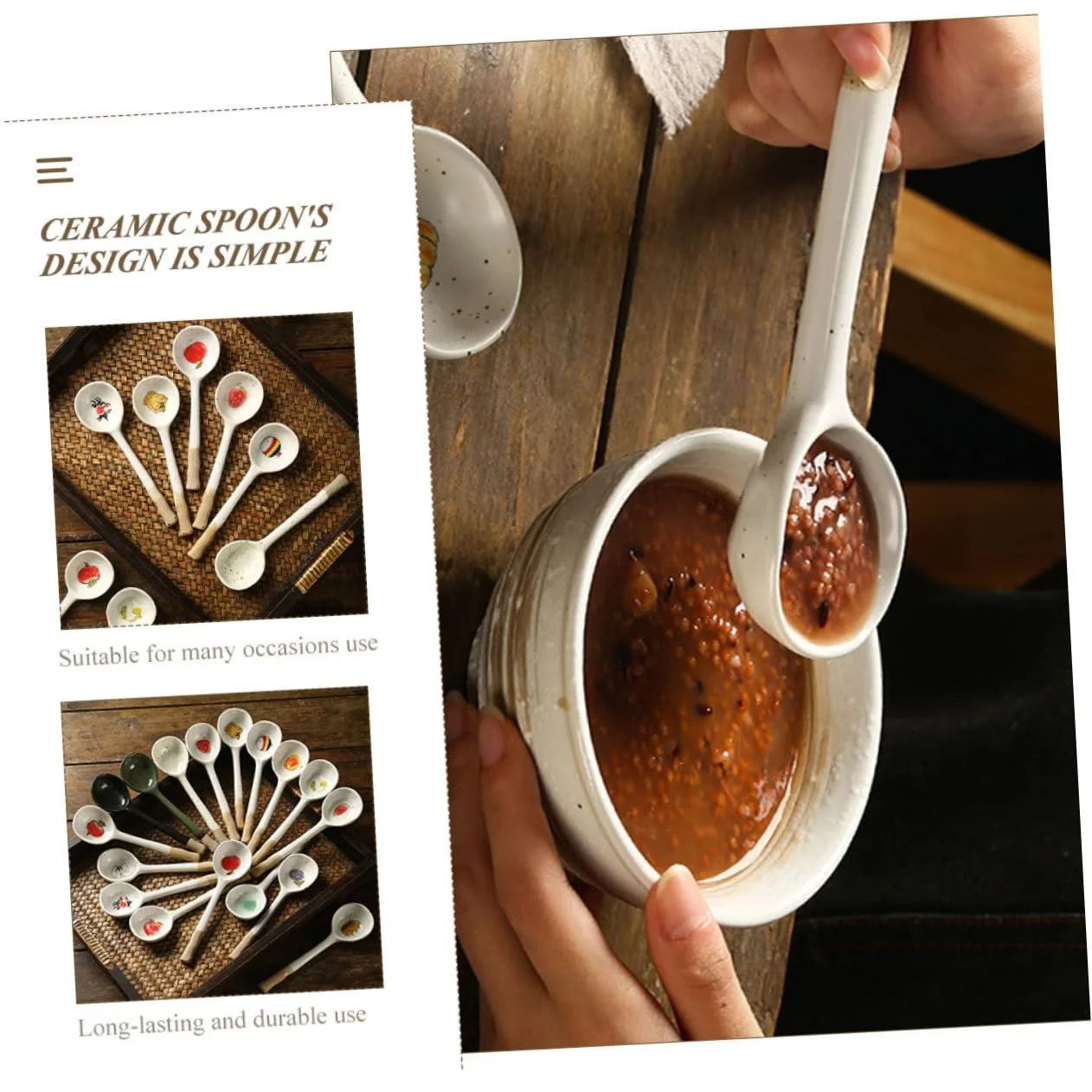 Ложка Керамічна OUNONA Чайна, фото №6