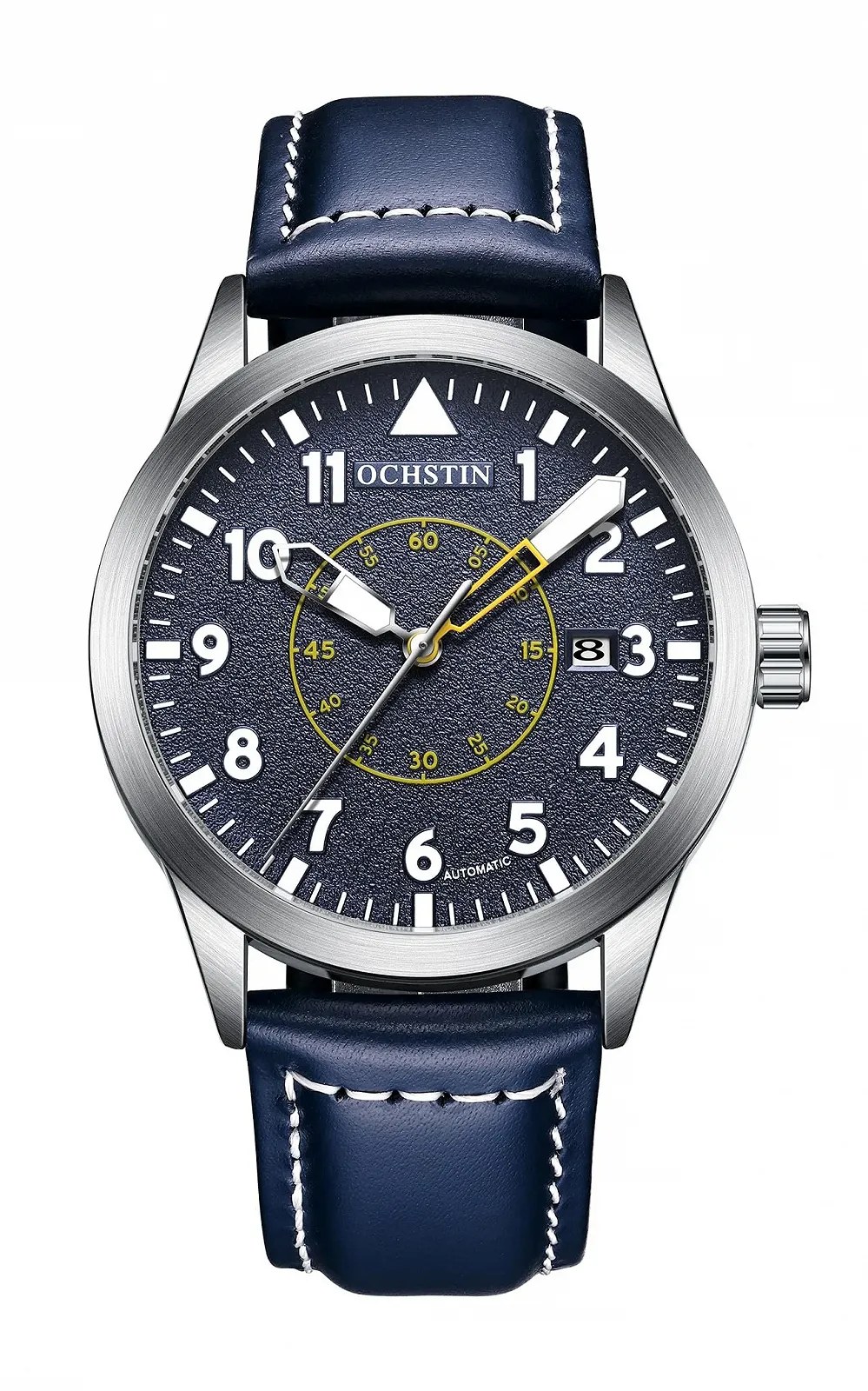 Механические Автоматические Мужские Часы с Автоподзаводом Дата Военные Спортивные Мужские Часы с Кожаным Ремешком, Ремешок из Нержавеющей Стали, фото №1 Механические Автоматические Мужские Часы с Автоподзаводом Дата Военные Спортивные Мужские Часы с Кожаным Ремешком, Ремешок из Нержавеющей Стали, фото №1