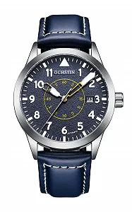 Механические Автоматические Мужские Часы Автоподзавод Дата Military Sport Кожаный Ремешок, Ремешок из нержавеющей стали - Фото 1