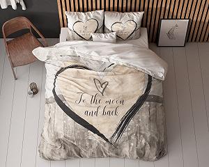 Постільна білизна Sleeptime Love Коричневий, 135 cm x 200 cm, 4 предм., з 2 наволочками 80 cm x 80 cm synthetic.ua - Фото 1