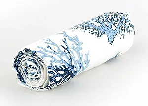 Покрывало Многоцелевое BIANCHERIAWEB Хлопок Различные дизайны Двуспальная Кровать Кораллово-синее - Фото 1