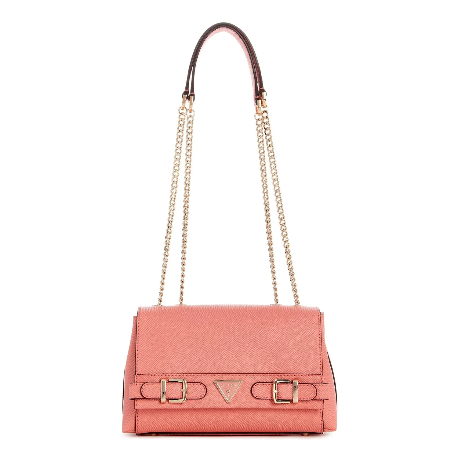 Сумка через плече GUESS Levante Convertible Xbody Flap Кораловий колір, фото №2