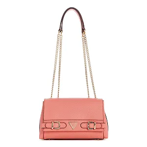 Сумка через плече GUESS Levante Convertible Xbody Flap Кораловий колір synthetic.ua - Фото 1
