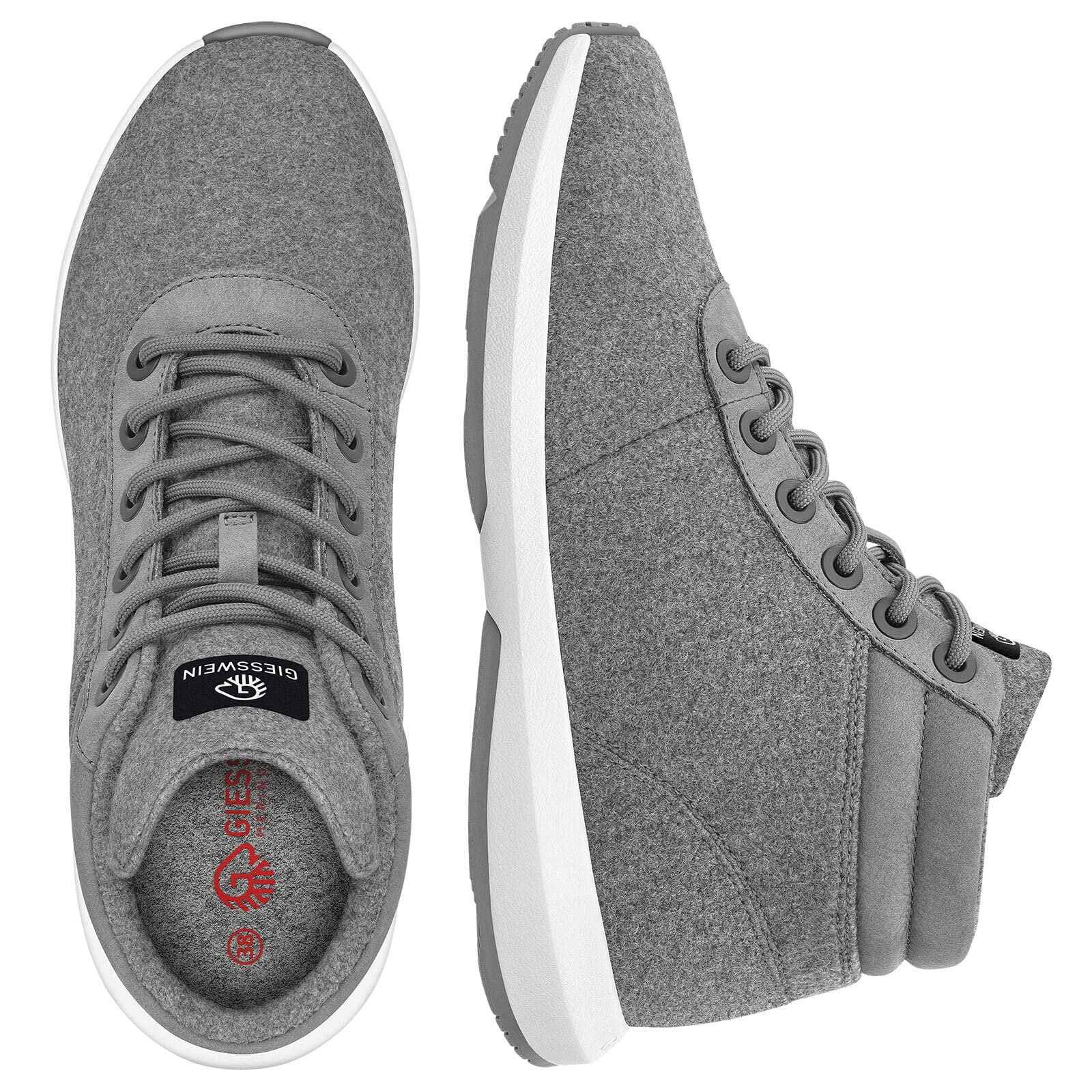 Кросівки GIESSWEIN Wool High Top Чоловічі - Зимові Кросівки з мериносової вовни для чоловіків, утеплені зимові Кросівки для снігу, зимові Кросівки для активного відпочинку з мериносової вовни, фото №4