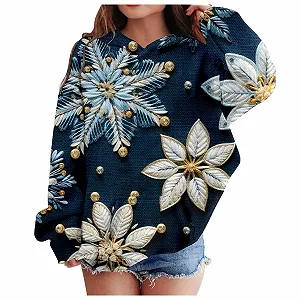 Різдвяний світшот для дівчат з оленем - Фото 1