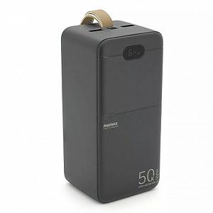 Павербанк Remax RPP-117 / 50000 мАч / до 27Вт / USB-C + USB-A + Micro-USB / PD+QC / Черный synthetic.ua - Фото 1