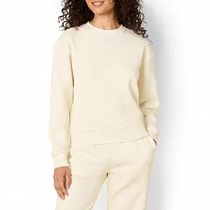 Женский свитшот бокси Amazon Essentials x Sofia Grainge с заниженной линией плеч и круглым вырезом горловины - Фото 1