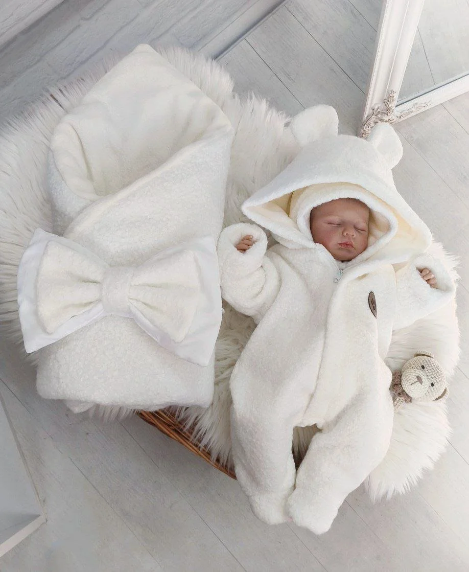 Теплий набір для новонародженогоТедді молочний, фото №1