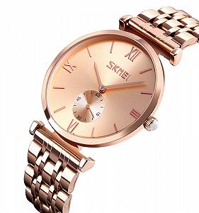 Годинник Skmei 9198RGRG-S Rose Gold, колір рожеве золото synthetic.ua - Фото 1