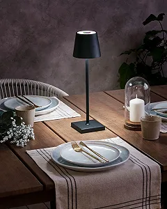 Настільна лампа Valira Метал Чорна Акумуляторна Бездротова Сенсорна LED synthetic.ua - Фото 1