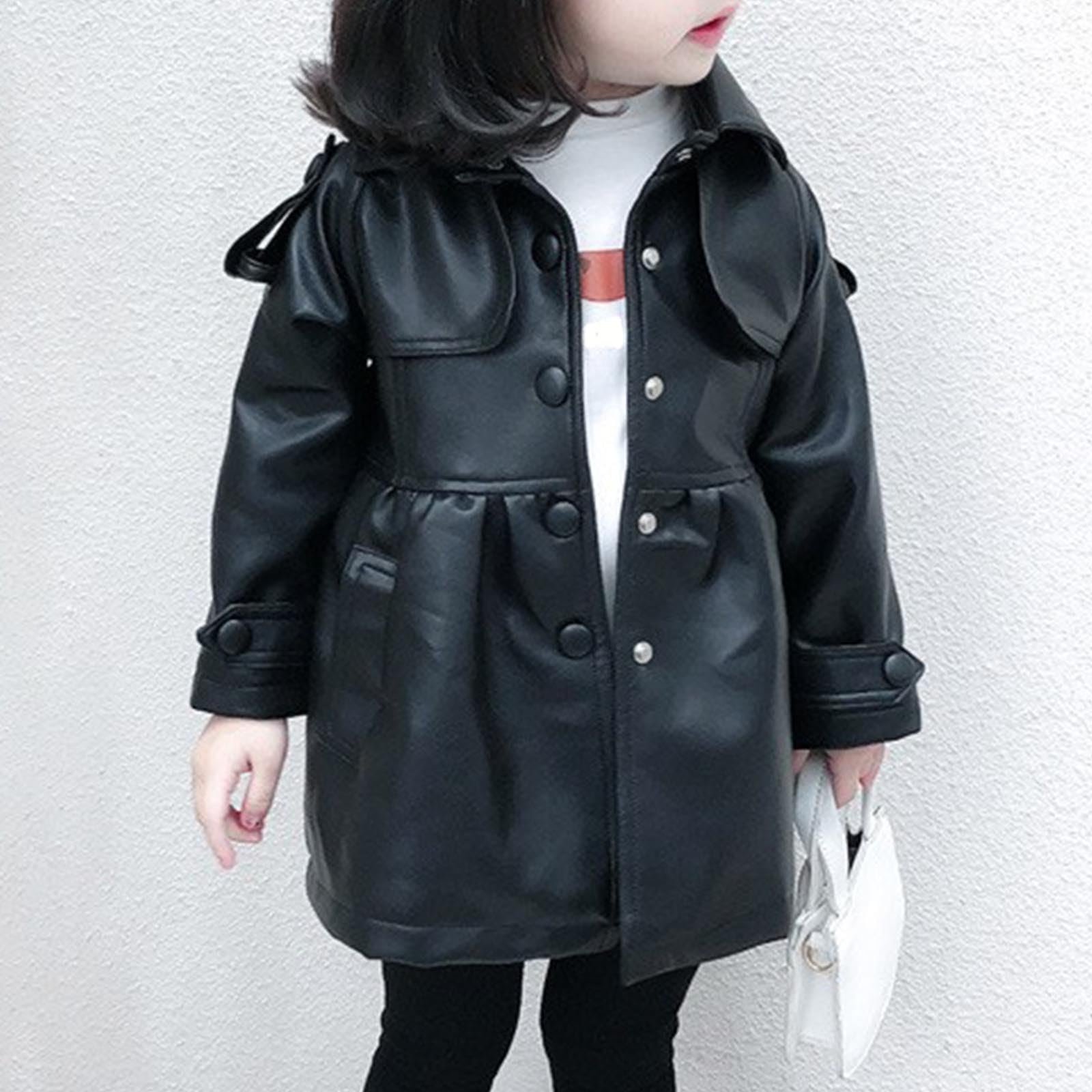 Дитяче пальто Мода однотонна куртка з підкладкою на ґудзиках, фото №7 Дитяче пальто Мода однотонна куртка з підкладкою на ґудзиках, фото №7