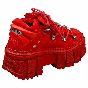 Черевики New Rock M-106WALL-C13 Готичні Шкіра Металевий Червоний synthetic.ua - Фото 1