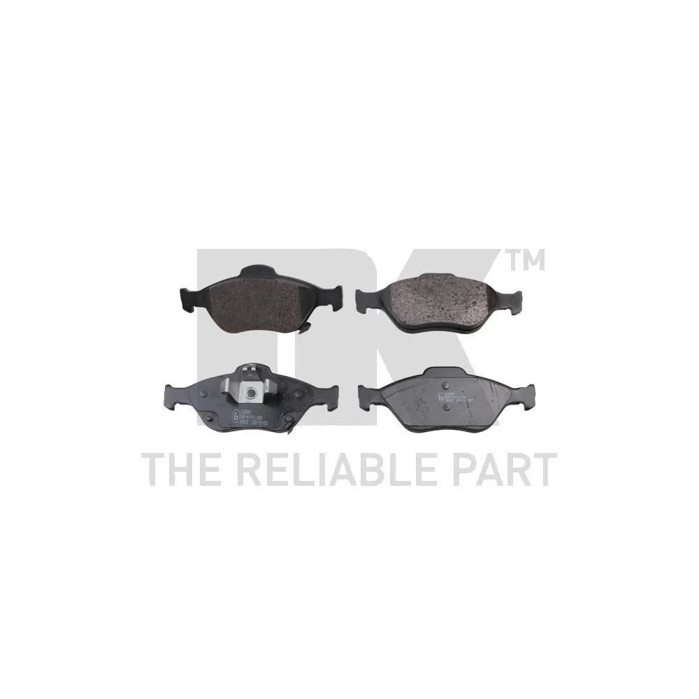 Комплект гальмівних колодок, дискове гальмо NK 224581 для DAIHATSU TOYOTA передня вісь, фото №1