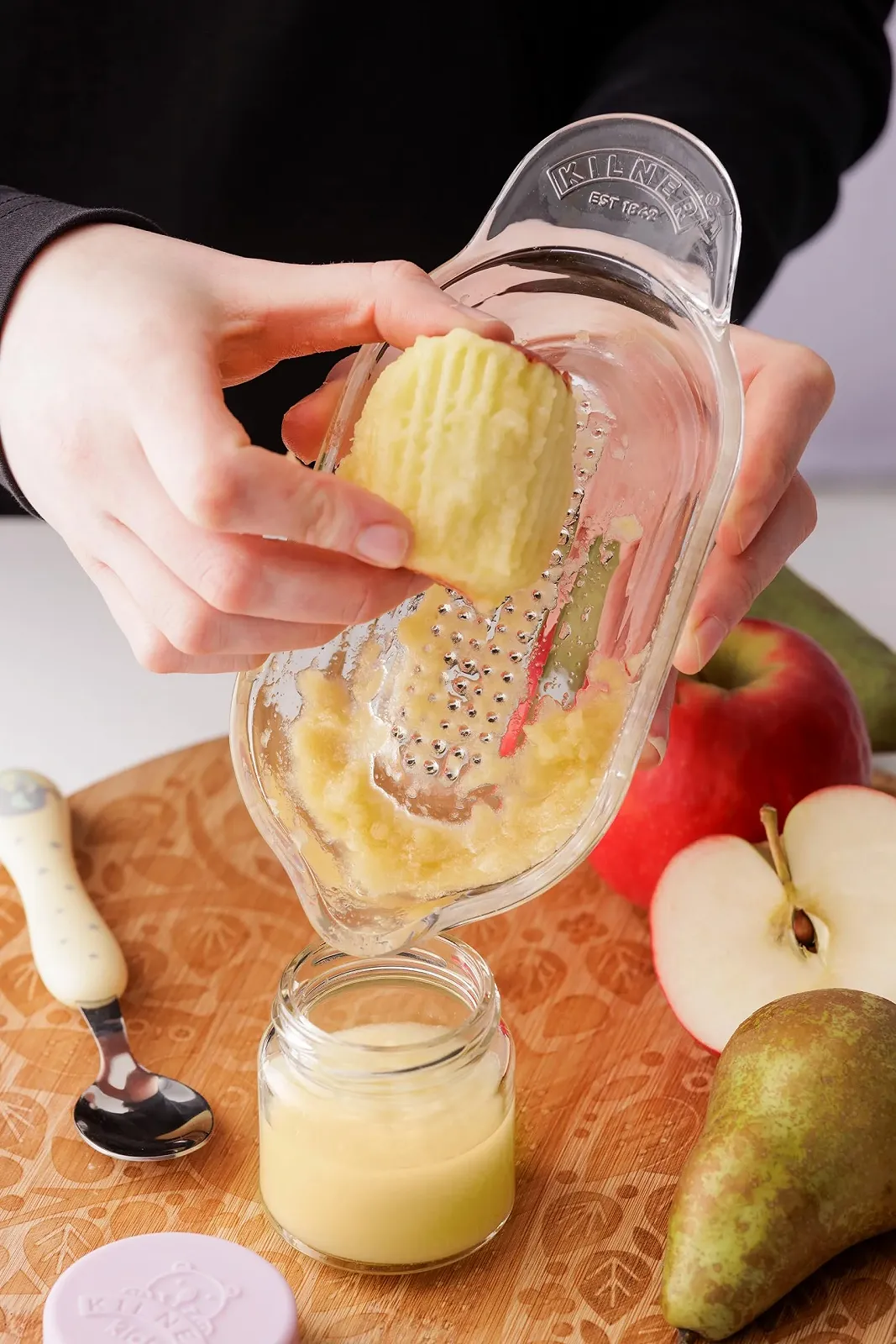 Терка KILNER Яблучна скляна з контейнером, скляна, фото №5