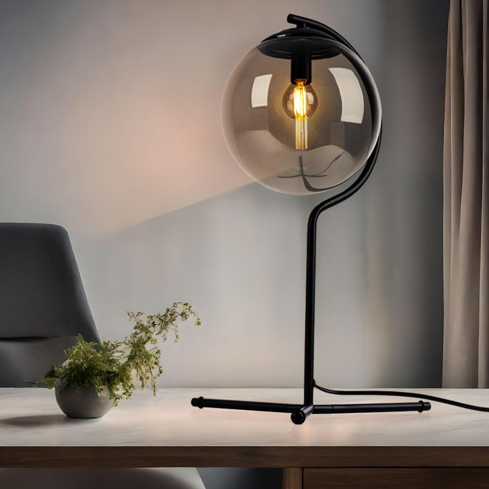 Настольная лампа GLOBO LIGHTING LED 4 Вт 350 лм E14 50 см Черная Дымчатая, фото №5