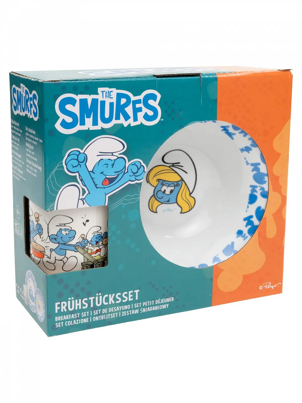 Детский набор для завтрака Смурфики, фото №6 Детский набор для завтрака Смурфики, фото №6