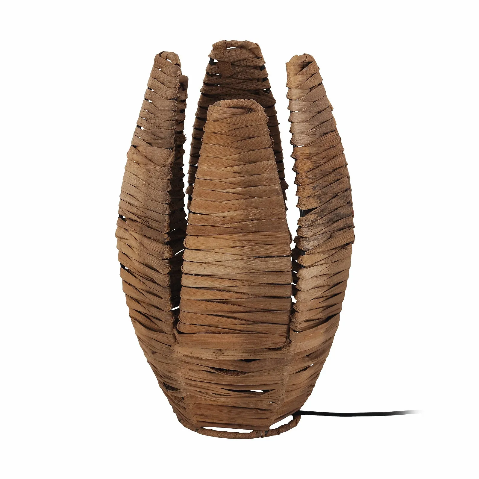 Настільна лампа EGLO Mongu 1 вінтажна рафія сталь натуральна чорна E27, фото №1