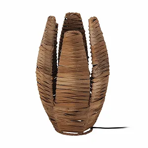 Настільна лампа EGLO Mongu 1 вінтажна рафія сталь натуральна чорна E27 - Фото 1