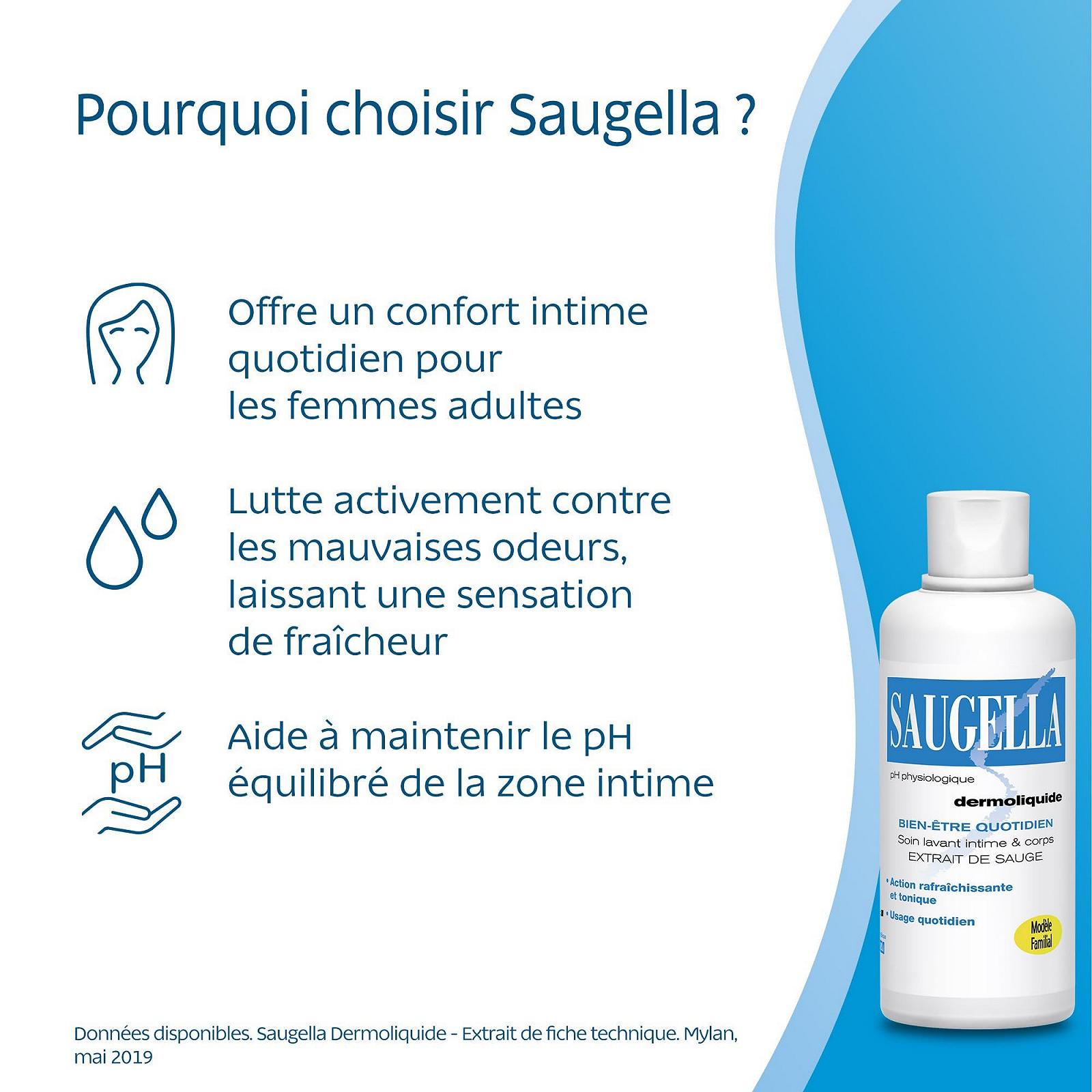 Гель для душу Saugella Dermoliquid 750 мл, фото №3