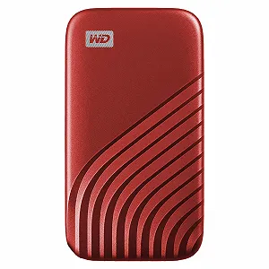 Портативний SSD-накопичувач WD My Passport SSD 500 GB NVMe USB-C USB 3.2 Gen-2 1050 MB/s 1000 MB/s Red synthetic.ua - Фото 1