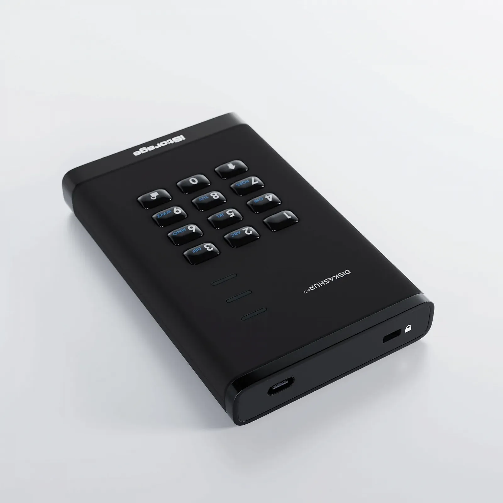 Портативний жорсткий диск iStorage diskAshur3 HDD 4 ТБ Чорний, фото №2