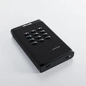Портативний жорсткий диск iStorage diskAshur3 HDD 4 ТБ Чорний synthetic.ua - Фото 1