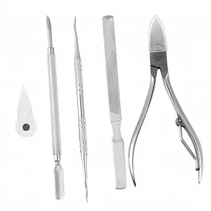 Купити Набір інструментів для манікюру WRITWAA Professional, 5 шт., нержавіюча сталь, сріблястий - Фото 1 Набір інструментів для манікюру WRITWAA Professional, 5 шт., нержавіюча сталь, сріблястий - Фото 1