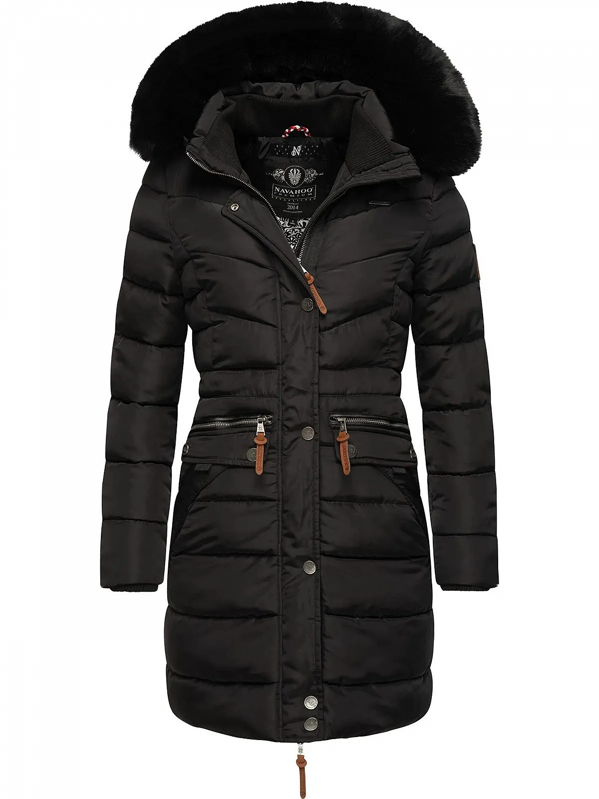 Жіноче зимове пальто Navahoo Paula, тепле стьобане пальто, довге, з капюшоном, фото №1