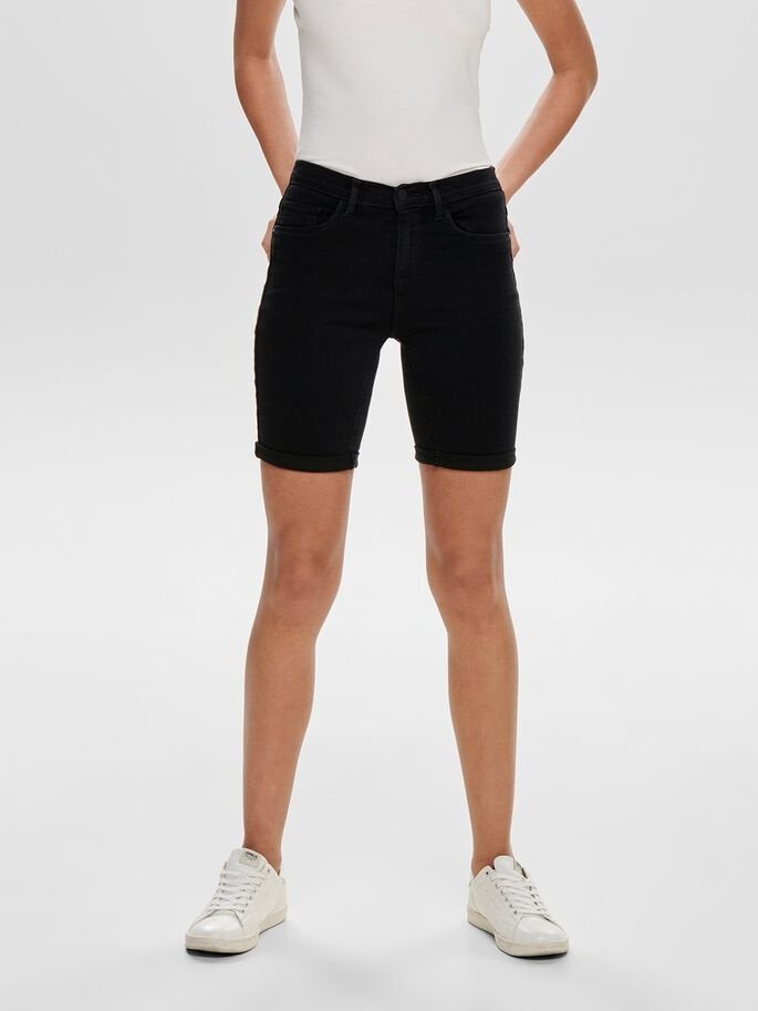Шорты ONLY LIFE MID LONG SHORTS NOOS 15176847 Черный L, фото №1